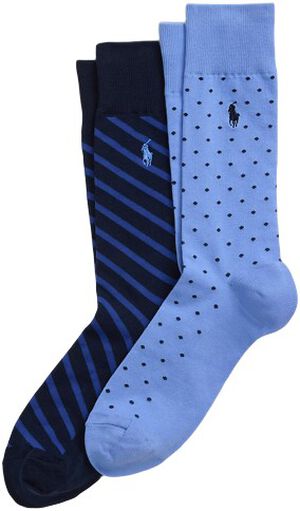 COMBED COTTON-2PK DOT & STRIPE