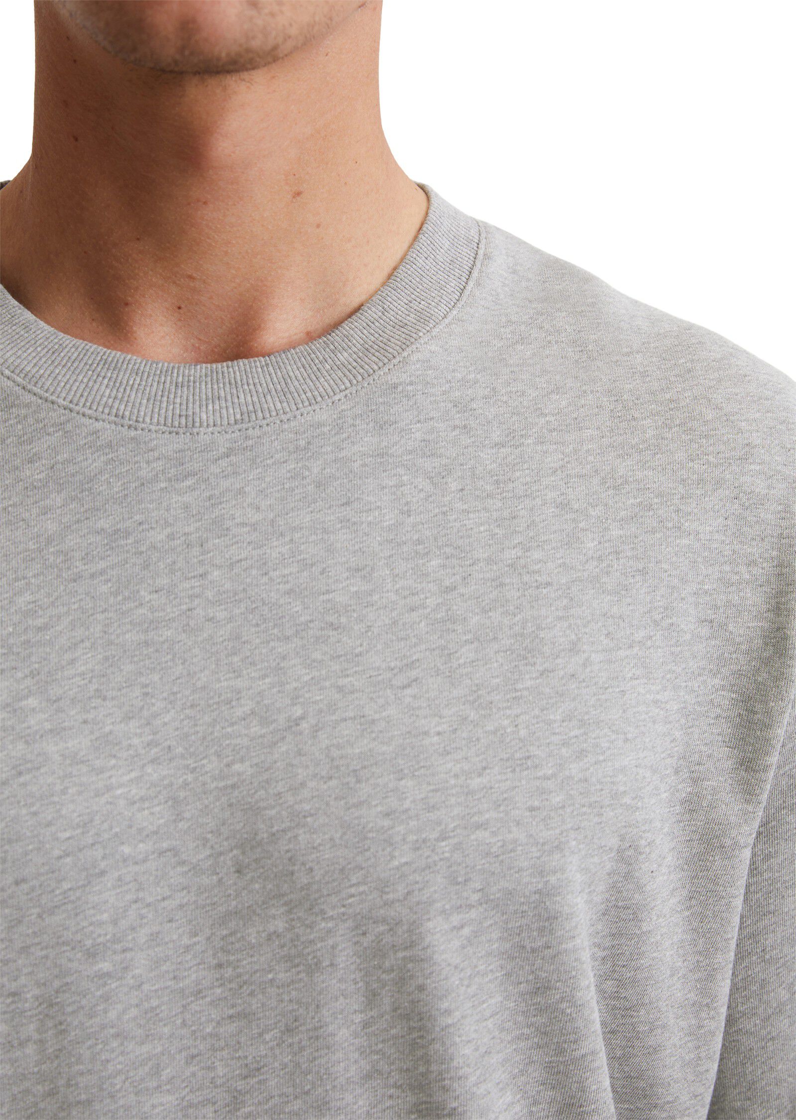 Sweatshirt, long sleeve, ribbed cre