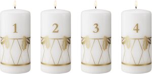 CC 2026 ADVENT CANDLE 4 PCS GOLD PRINT