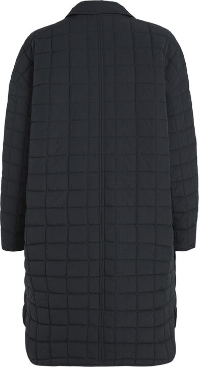 Quilted long utility coat