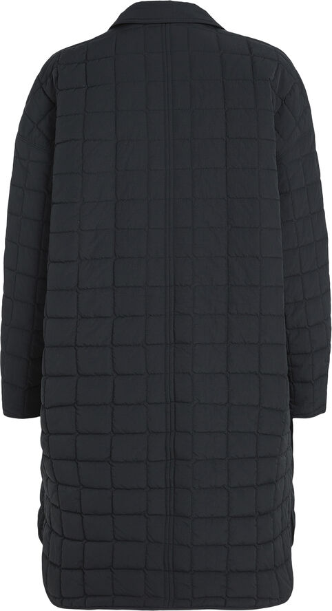 Quilted long utility coat