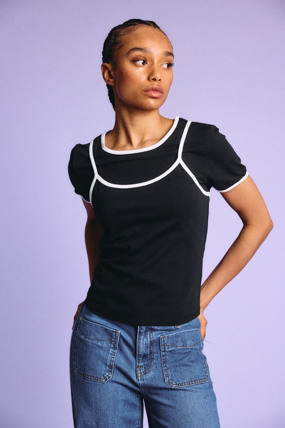 Nmkerry S/S Double Layer Top Tnt/14