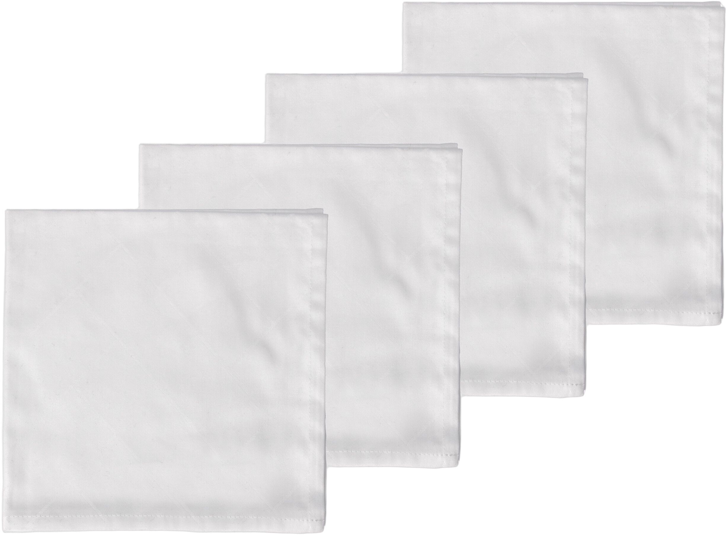 T&oslash;yserviett 4-pak Tiles Damask Opptisk hvit