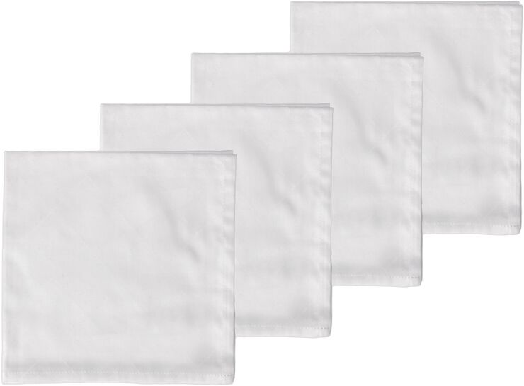 Tøyserviett 4-pak Tiles Damask Opptisk hvit