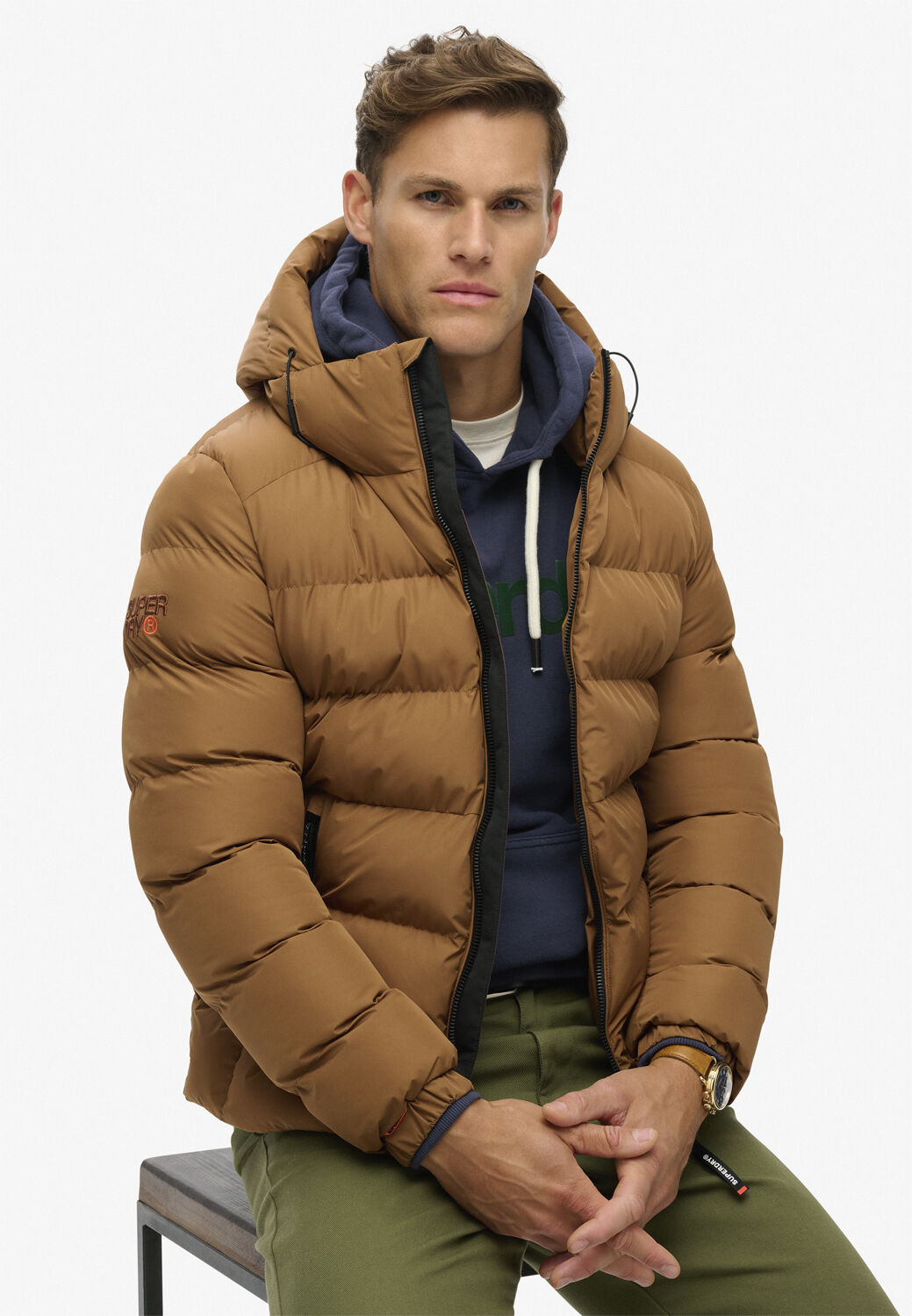 HOODED SPORTS PUFFER JACKET