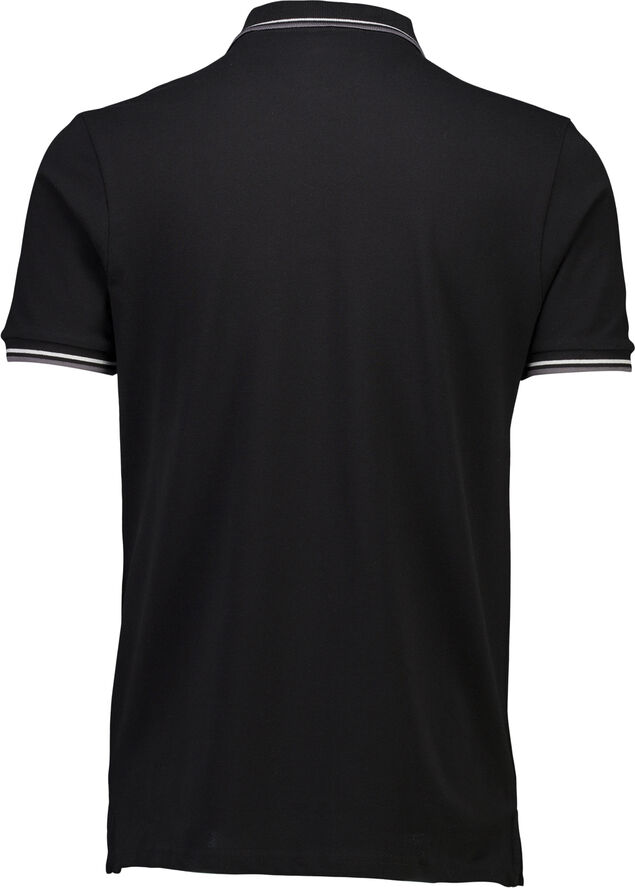 Polo shirt w. contrast piping