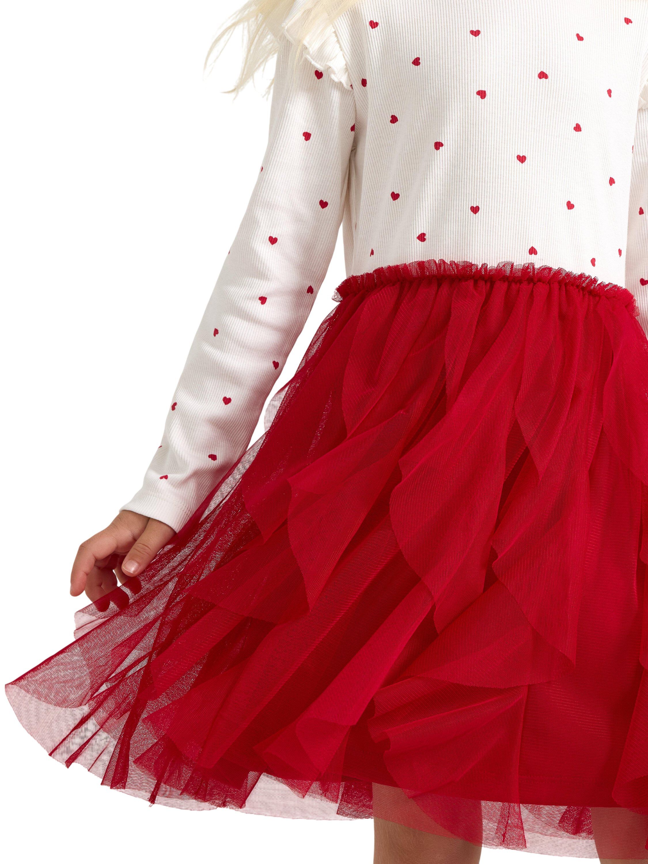 Myk kjole i ribbestrikket jersey og