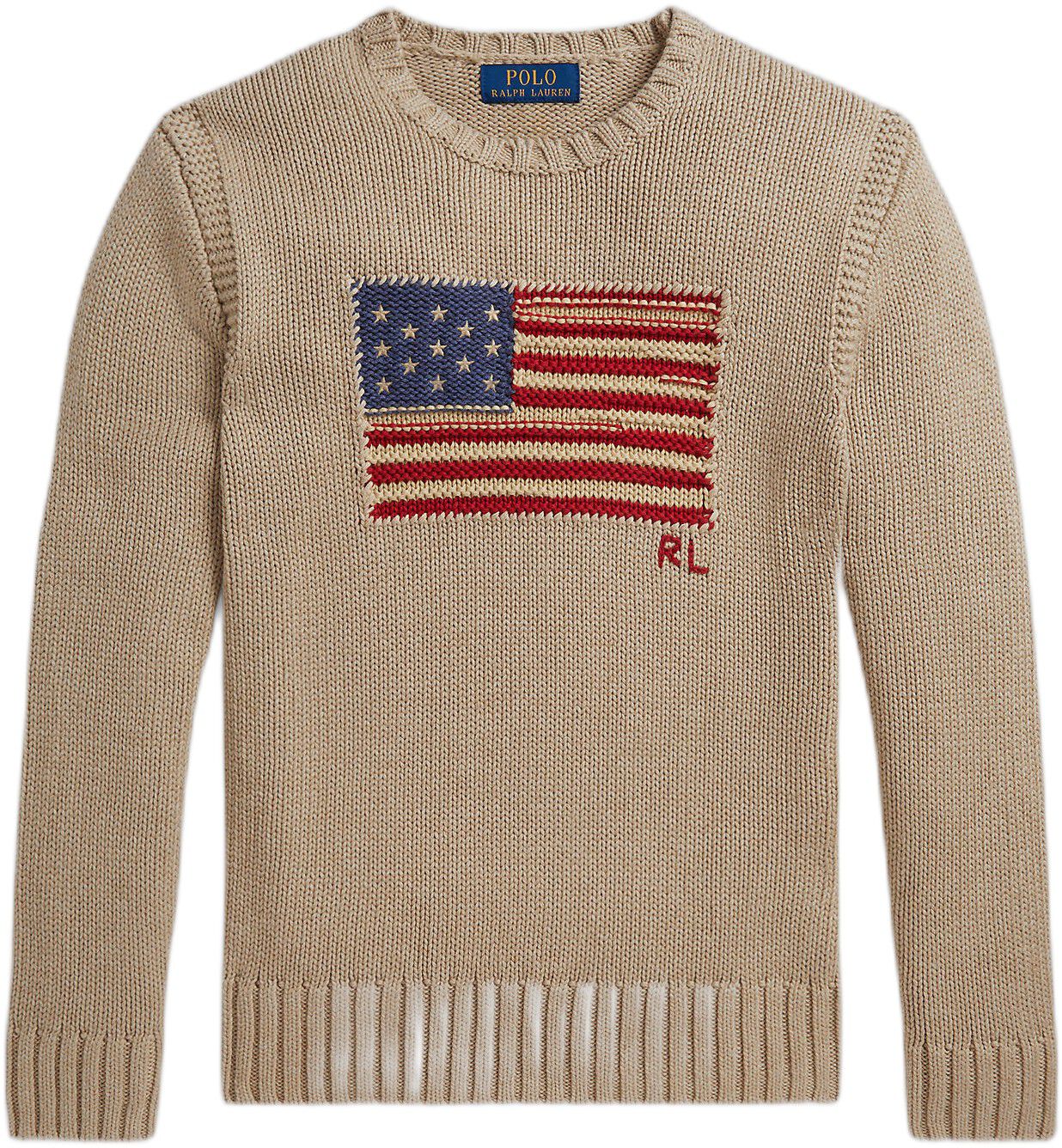 Contrast-Trim Iconic Flag Sweater