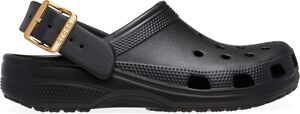 Classic Metallic Buckle Clog Blk