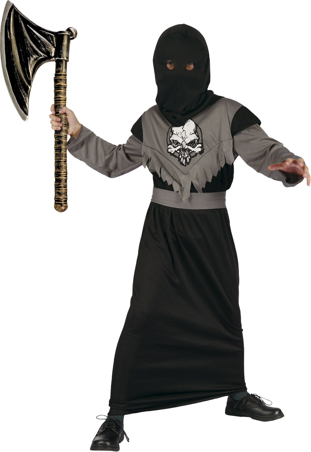 Skull warrior Krigerdrakt med belte og hette