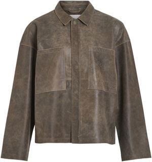 ROUNILA LS LEATHER OVERSHIRT