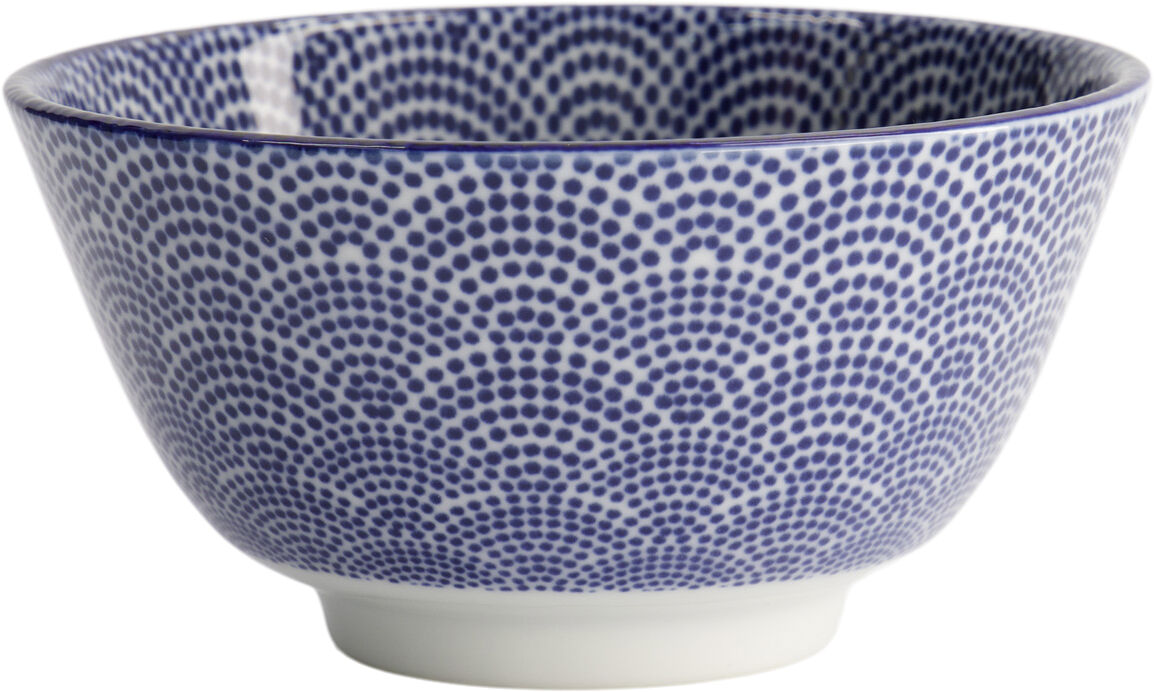 Nippon Bl&aring; ris sk&aring;l 12x6,4cm 300ml Prikker