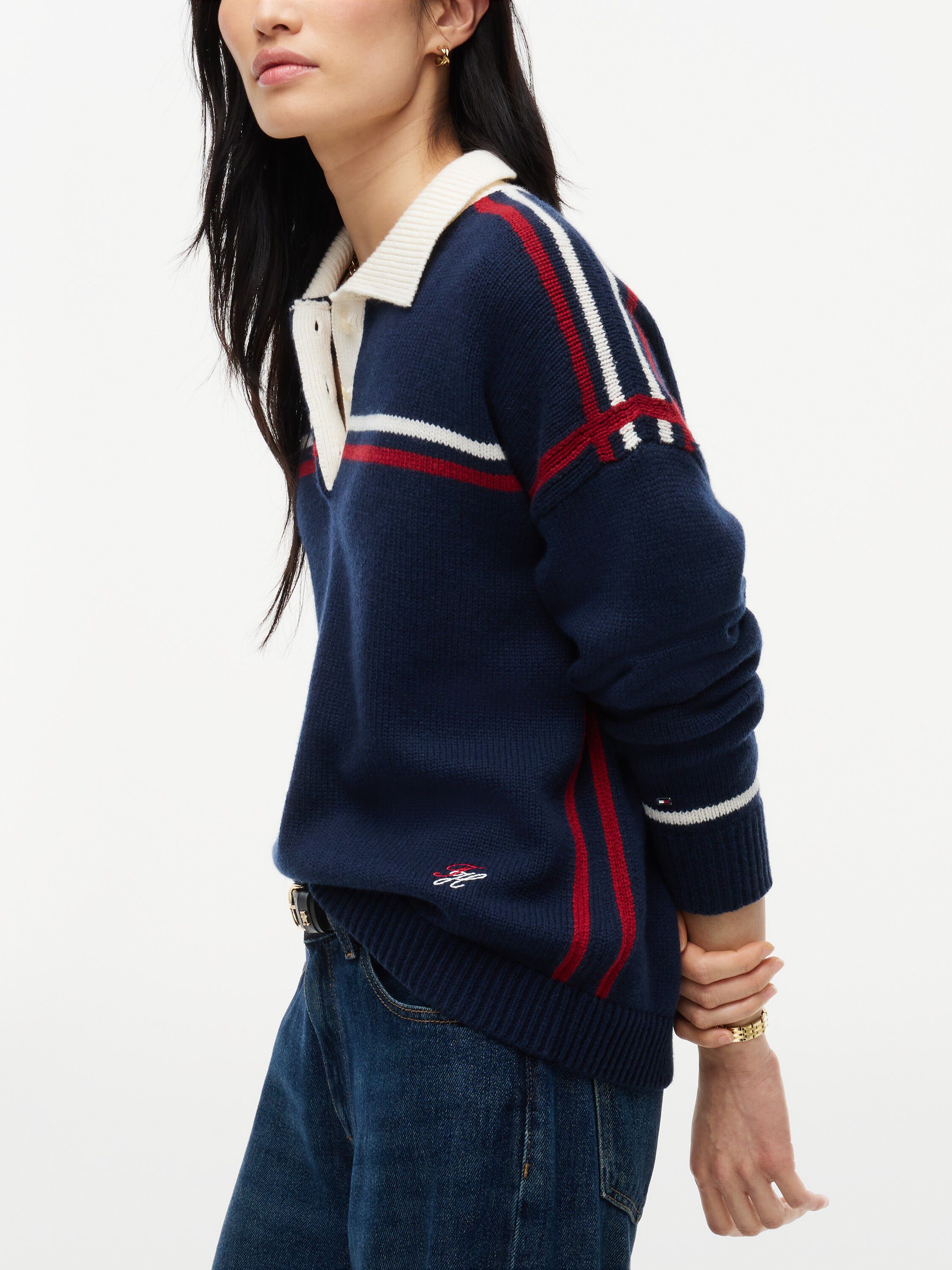 RWB POLO BOXY FIT SWT