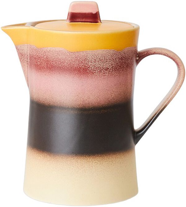 70s ceramics tea pot sunset