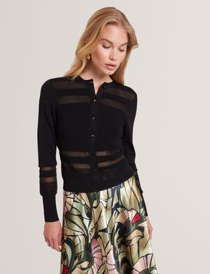 CALYAA Knit Cardigan With Invisible