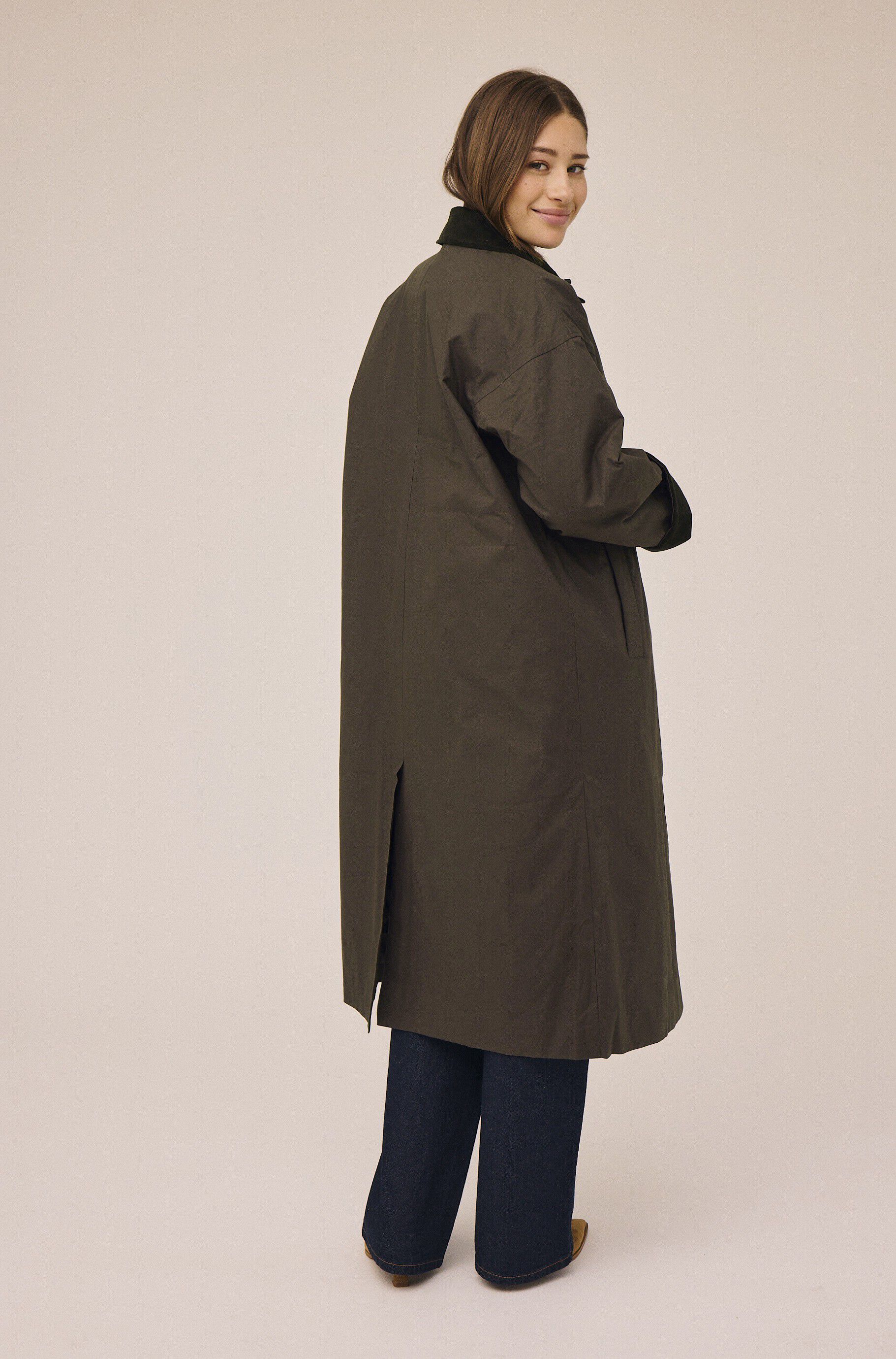 Emmy 1 coat with corduroy detail - GRS