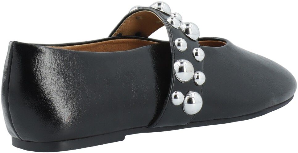 BIALUNA Studded Ballet Flat Faux Leather