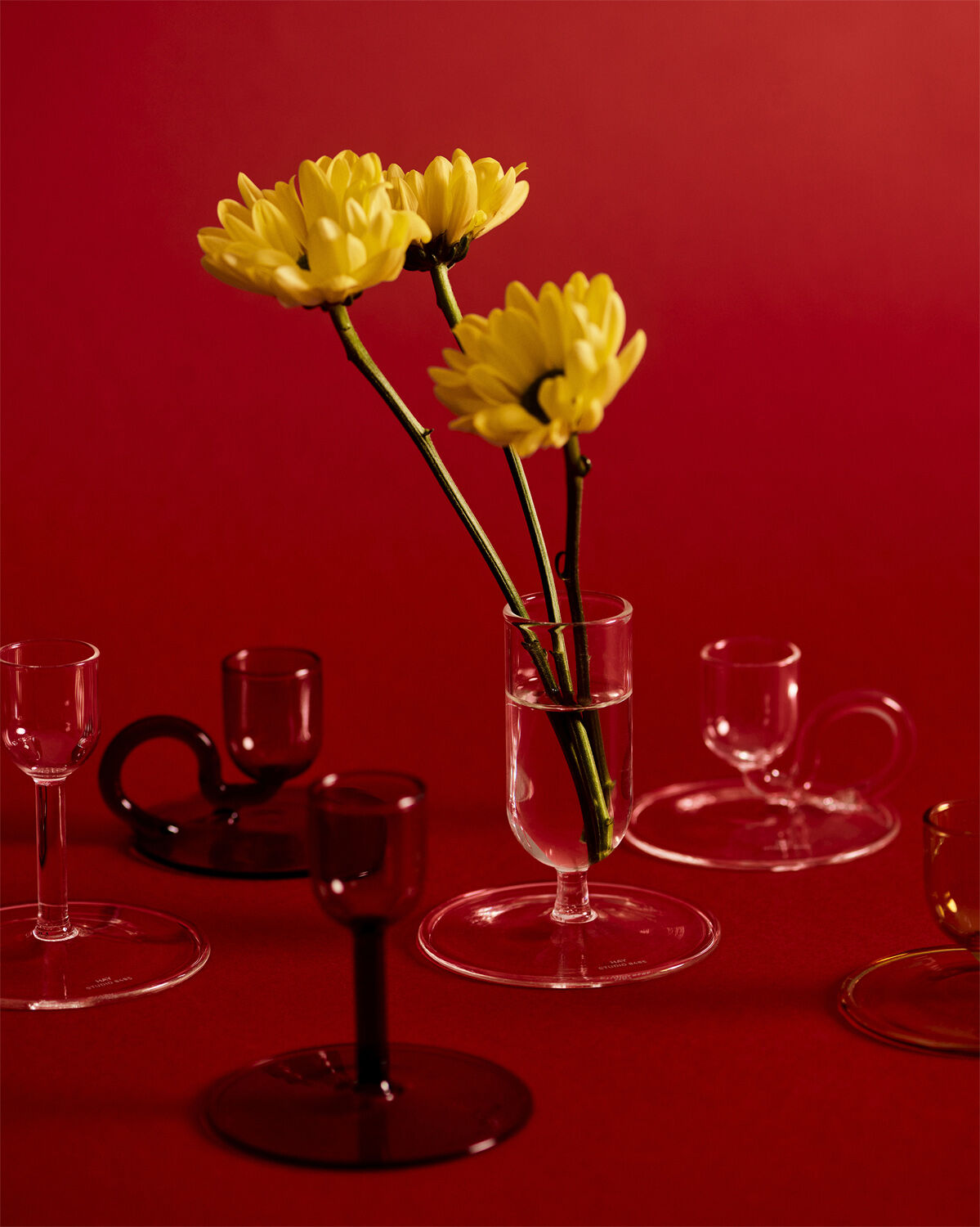 Tiny Candleholder-Straight-Grey