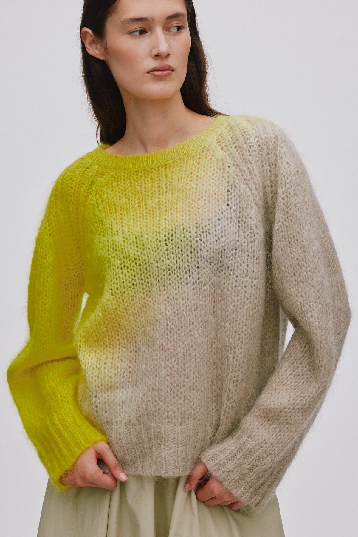 Cross dye boxy sweater - Jasmin
