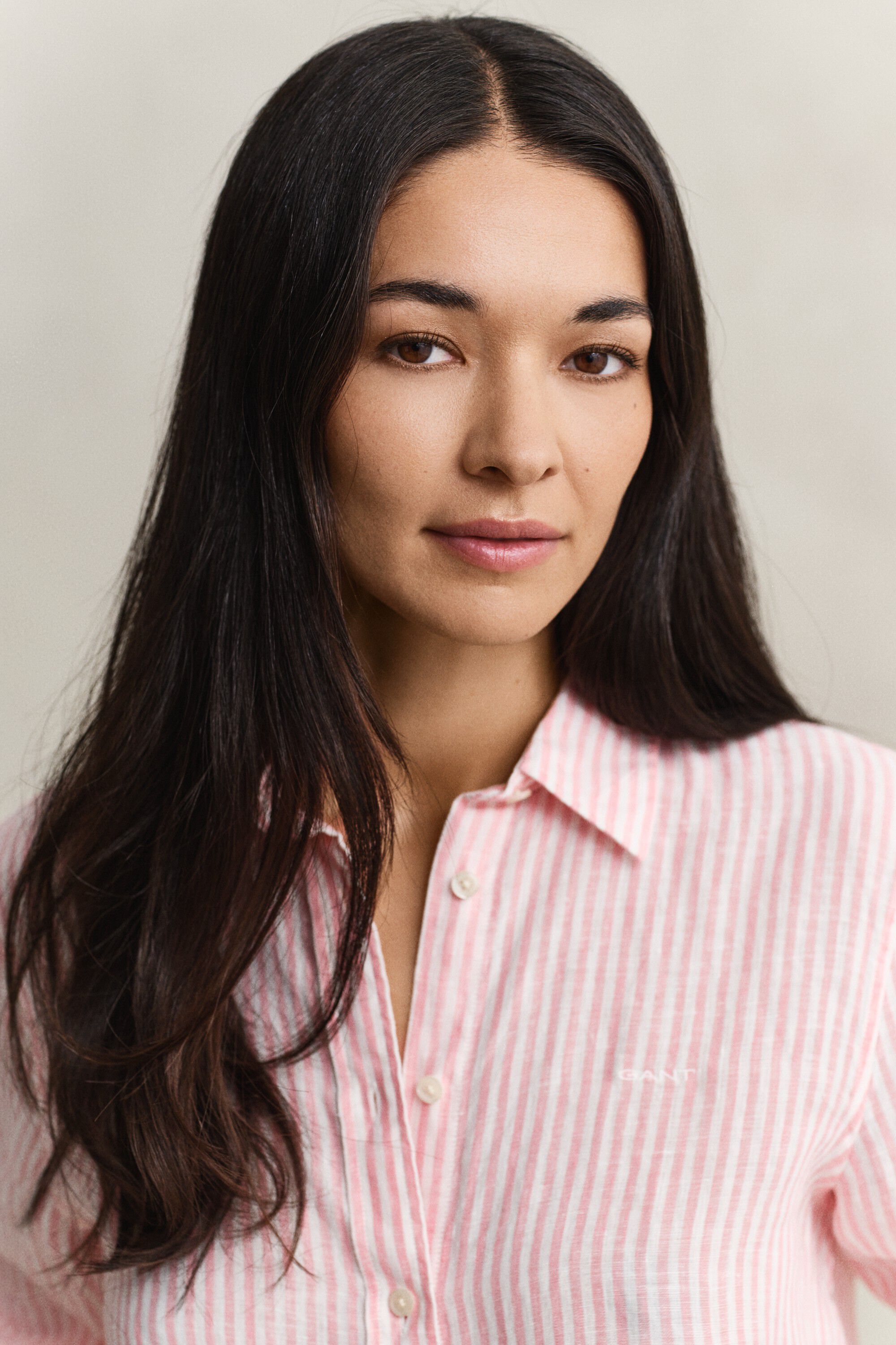 REG STRIPED LINEN LS SHIRT