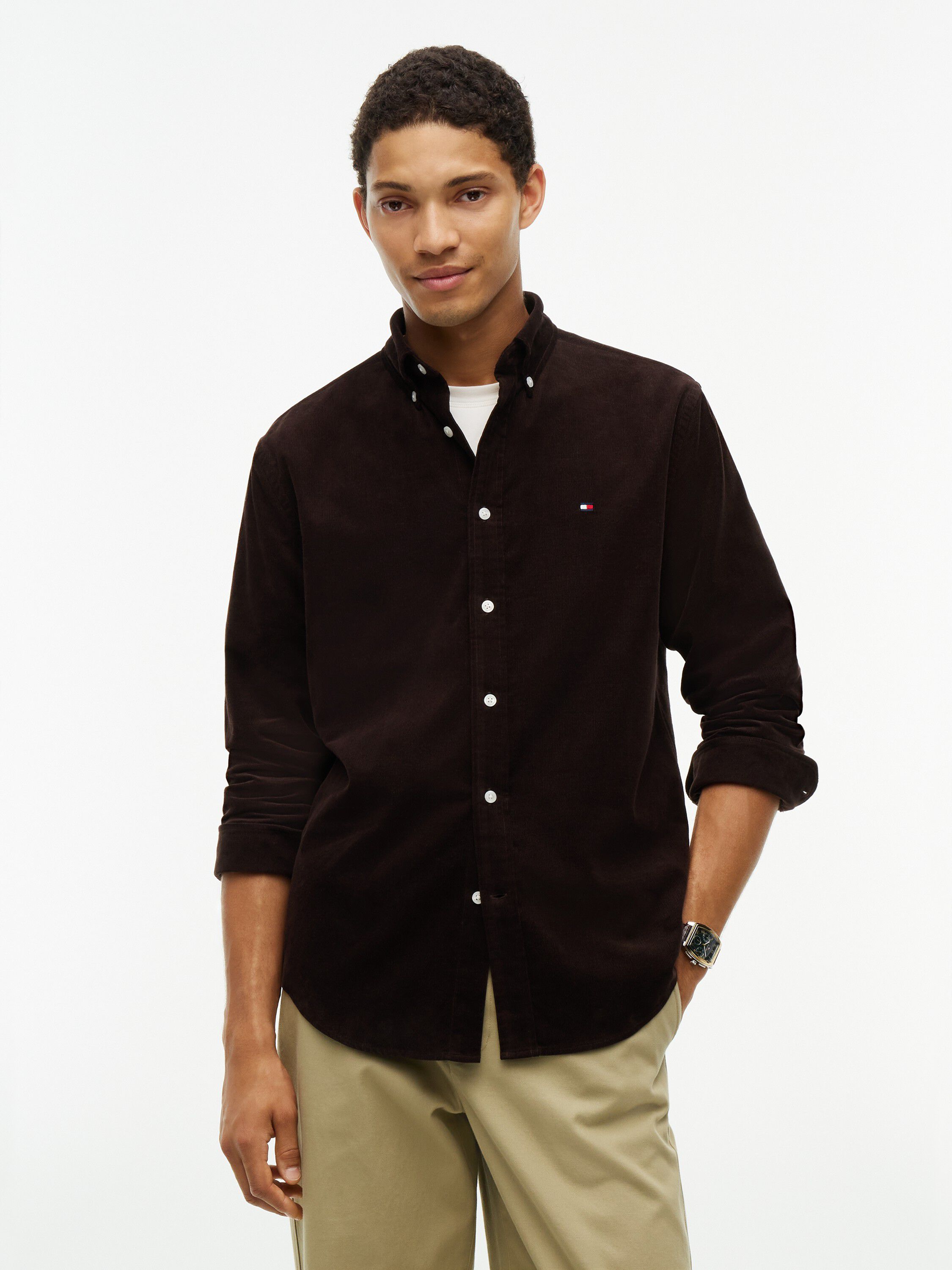 Regular Fit Fine Corduroy Shirt