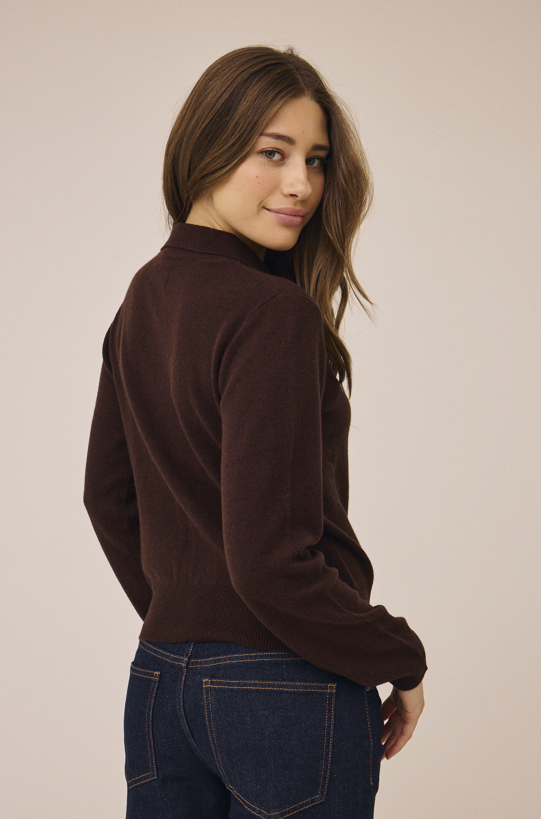 Mabel 15 Polo Cardigan - 100% Cashmere GCS