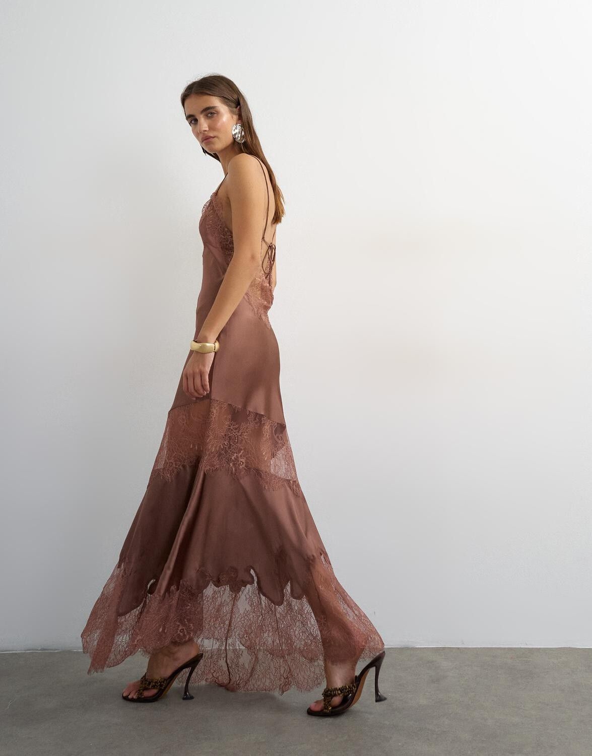 Tsilisa Sl V-Neck Maxi Slip Dress Wvn