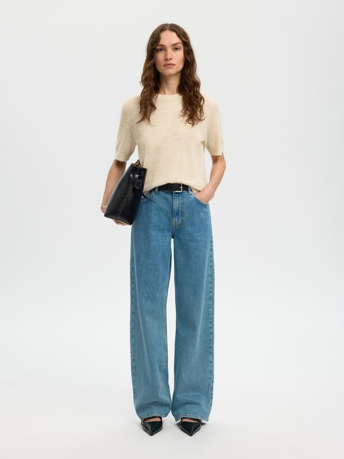 Slfshirley 2/4 Knit O-Neck Noos