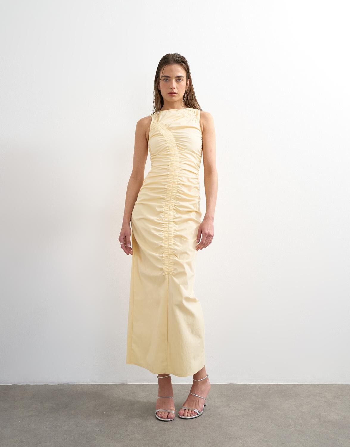 Tssadie Ruched Sl Midi Dress Wvn