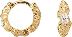 Small Flare Zebra Hoops