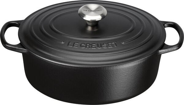 Oval støbejernsgryde 6,3L Matte Black
