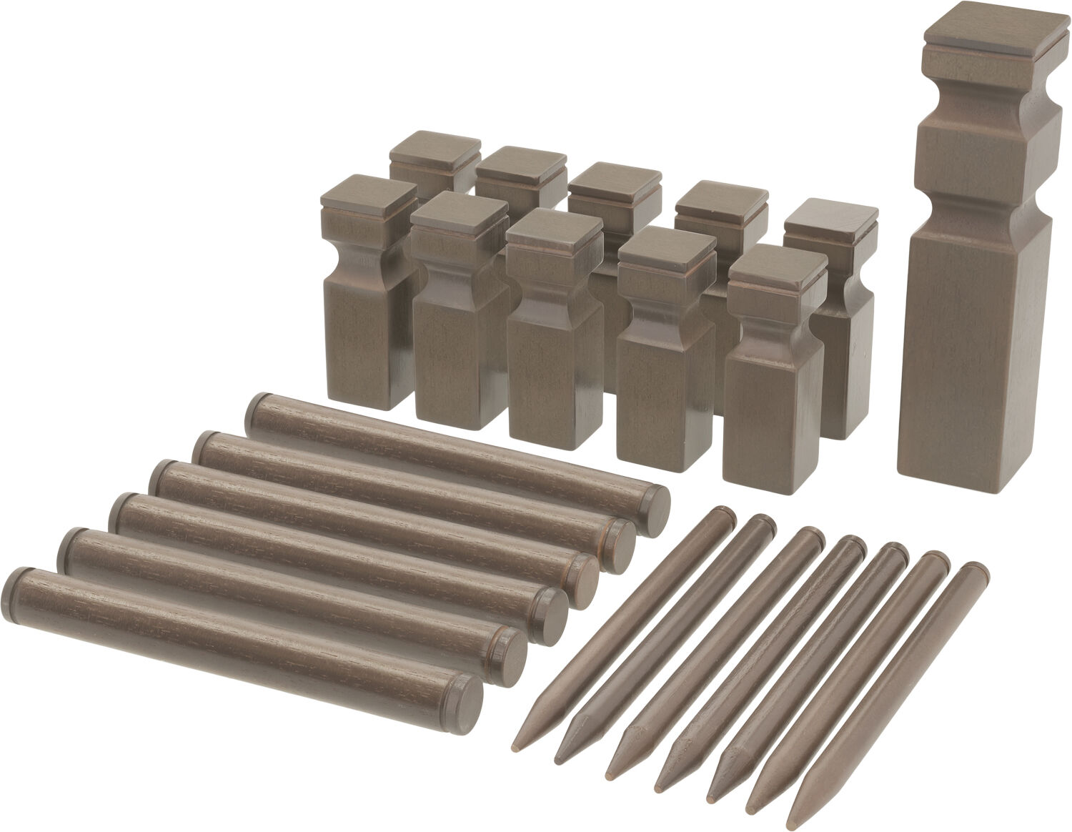 Kubb Gr&aring;/Brun Gummitre