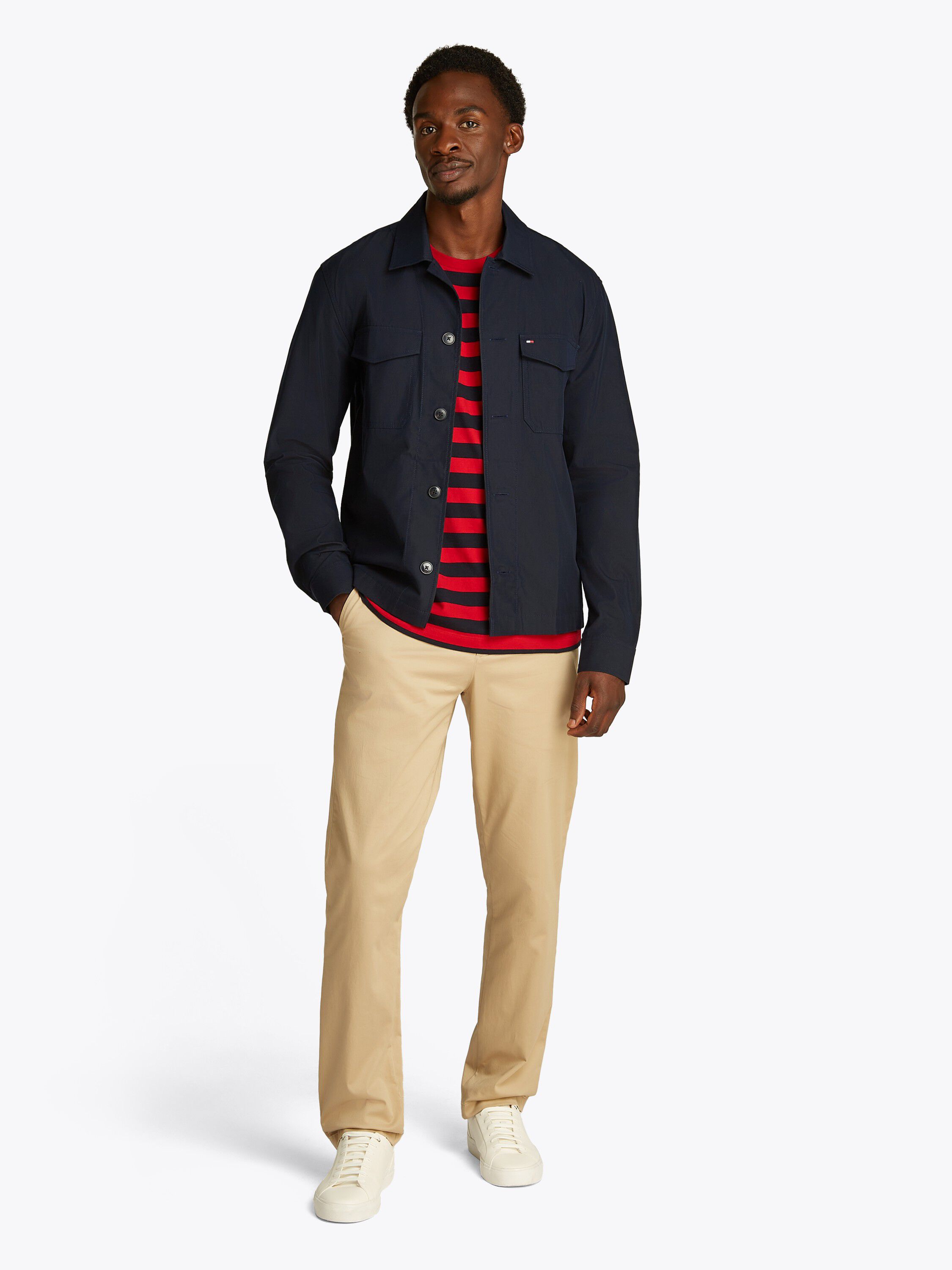 Flag Embroidery Twill Shirt Jacket