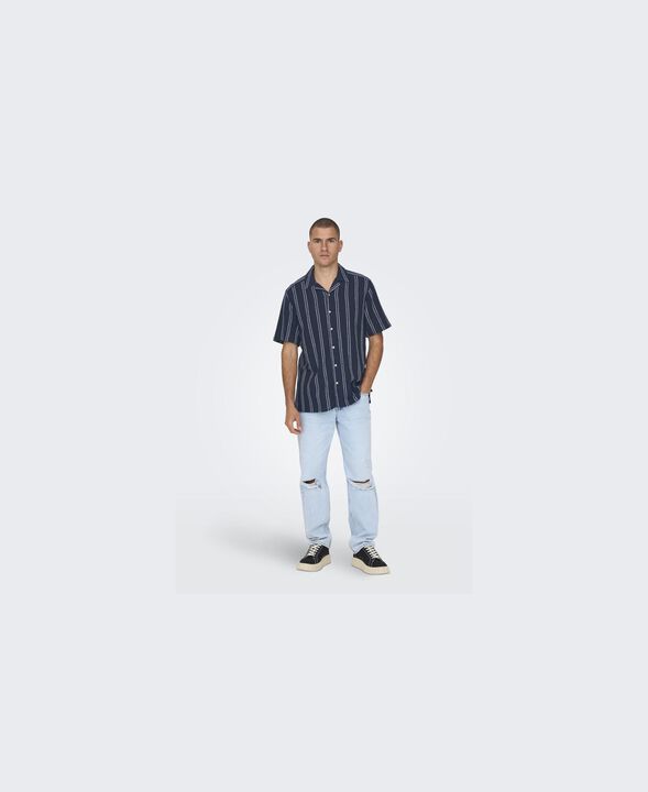 Onstrev Life Reg Stripe Ss Shirt Noos
