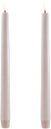 LED taper candle, Beige, Smooth