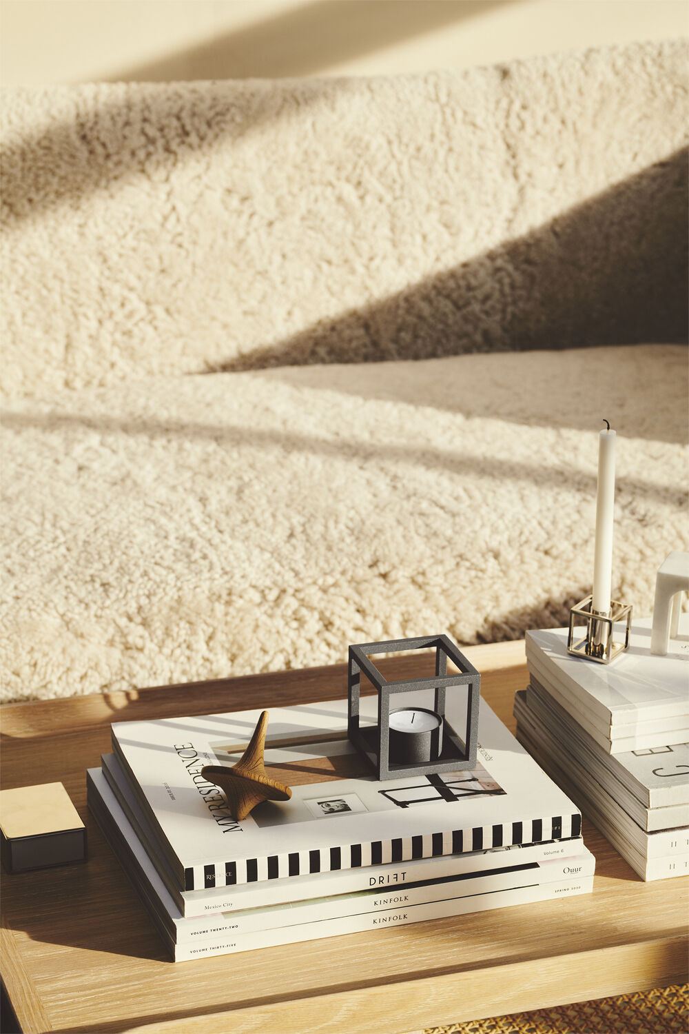 Kubus T, Candle Holder, White