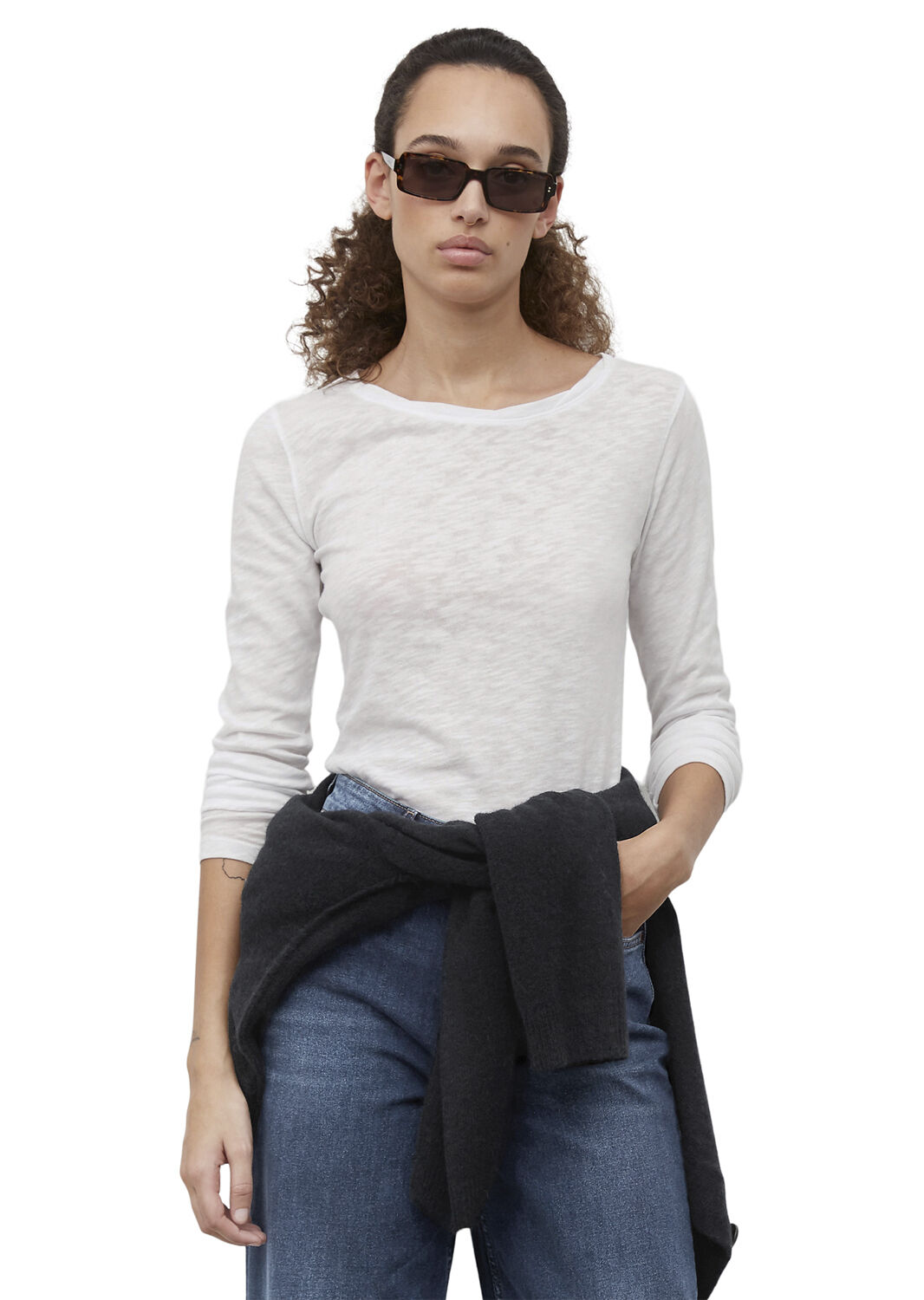 T-shirt, long-sleeve, twisted round