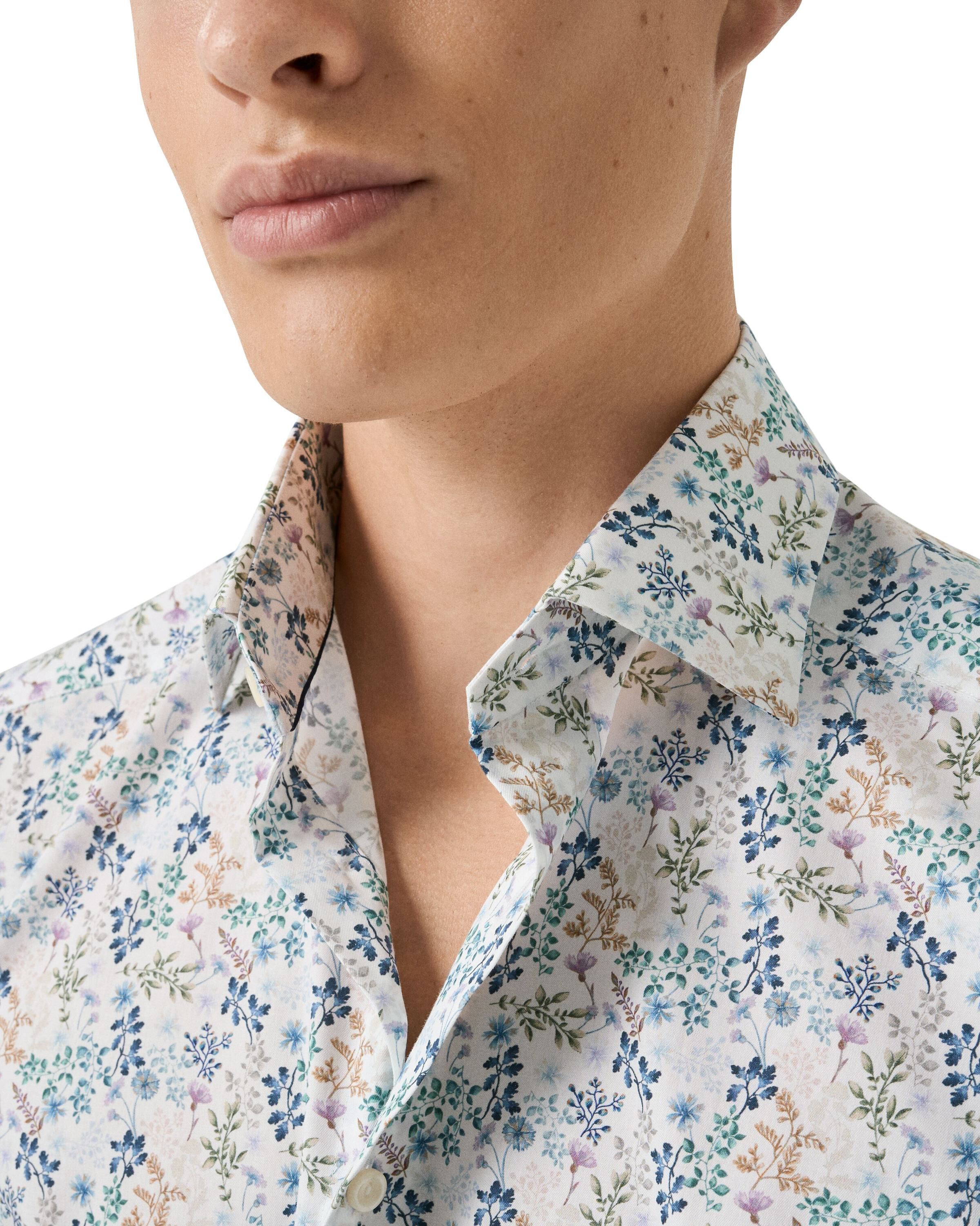 Slim Fit Floral Twill Shirt