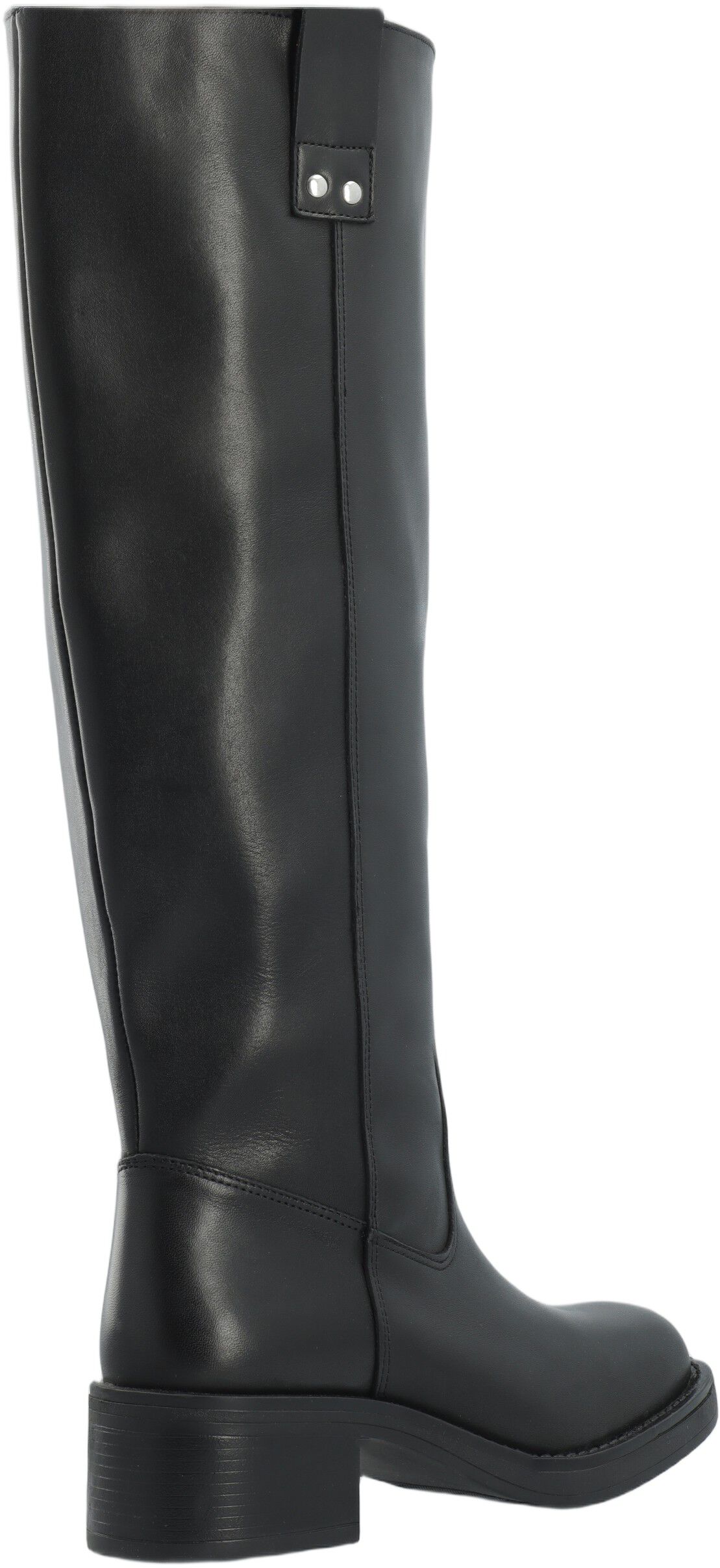 BIAMARY Knee High Pull On Boot Smooth Leather