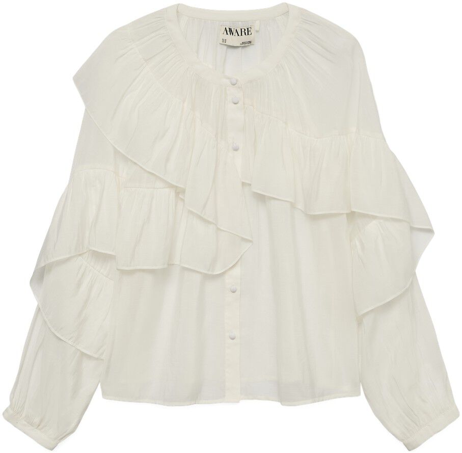 Awmiami Ls O-Neck Frill Shirt Vip