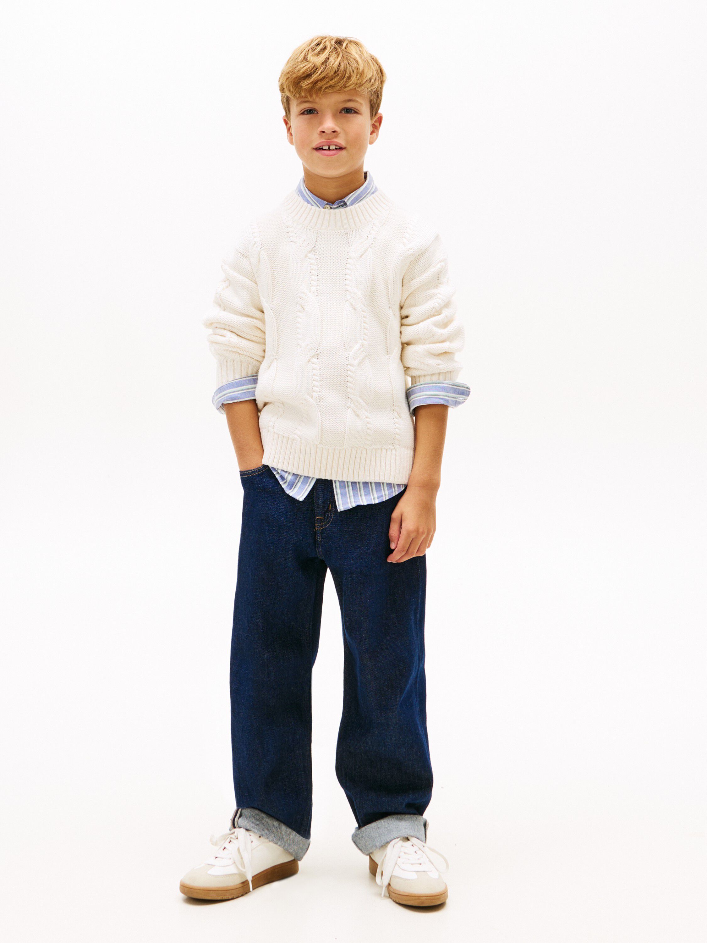 Festive Chain Cable Knit Jumper