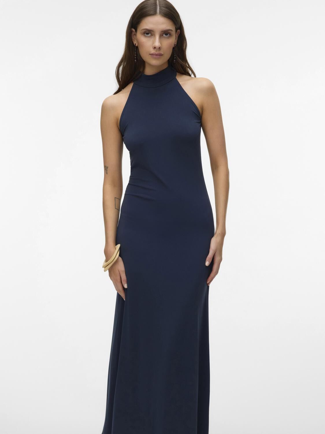 Awcaylee Sl Halterneck Ankle Dress