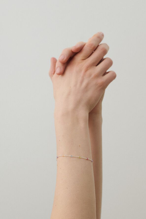 Rainbow Bracelet Adj. 16-19 cm
