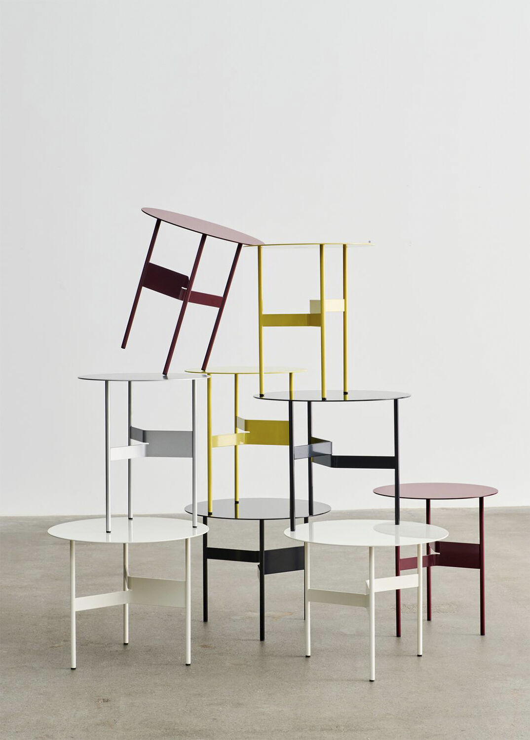 Shim Coffee Table-&Oslash;45 x H51-Silver