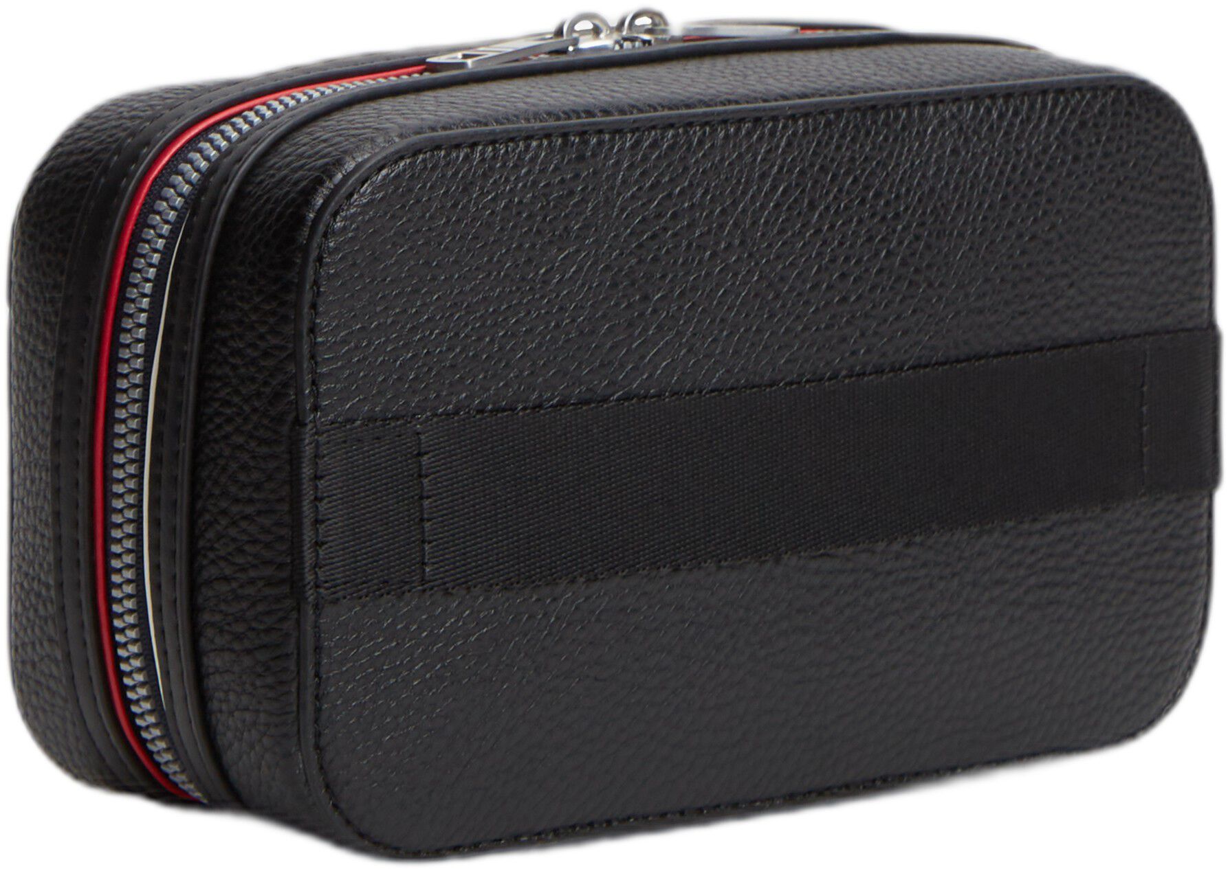 Metal Logo Pebble Grain Washbag