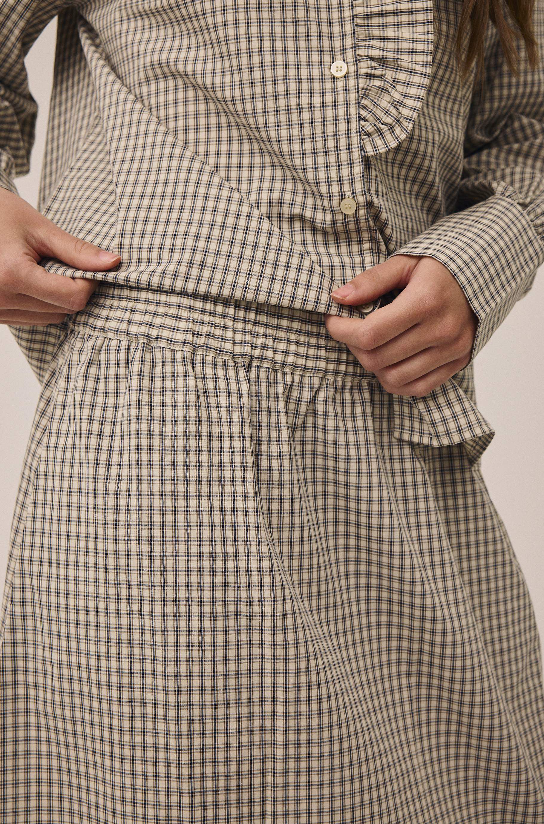 Ellen 2 Check Skirt - 100% Cotton GOTS