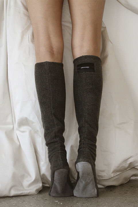 COZY fleece sokker, Koksgrå