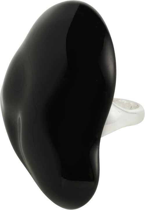 LIAN ring silver-plated/black