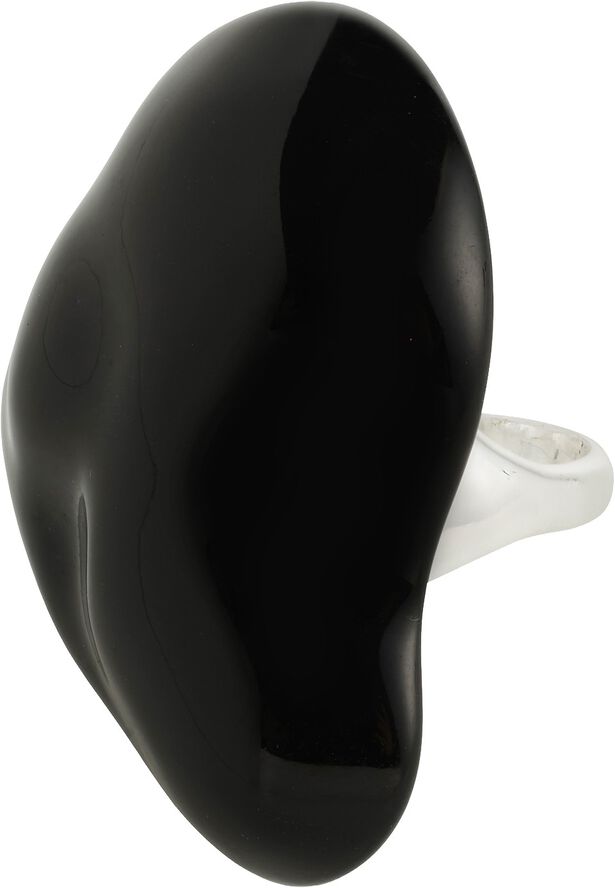 LIAN ring silver-plated/black