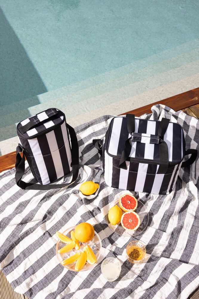 City stripe cooler bag large rPET
